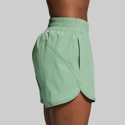 Born Primitive - Women's Swift Run Shorts, Mistletoe